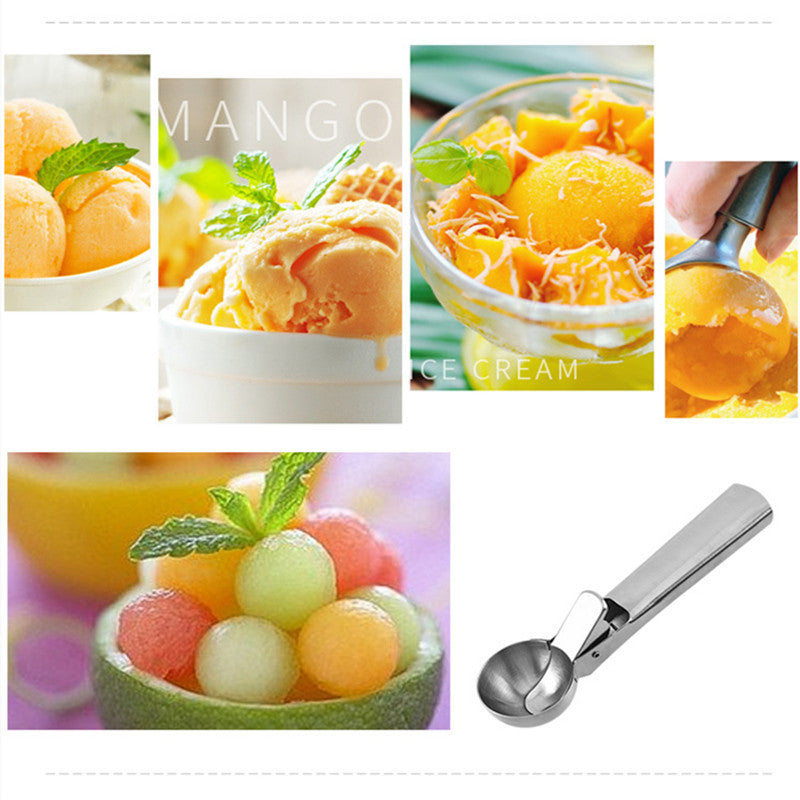 Ice Cream Scoops Stacks Stainless Steel Ice Cream Digger Non-Stick Fruit Ice Ball Maker