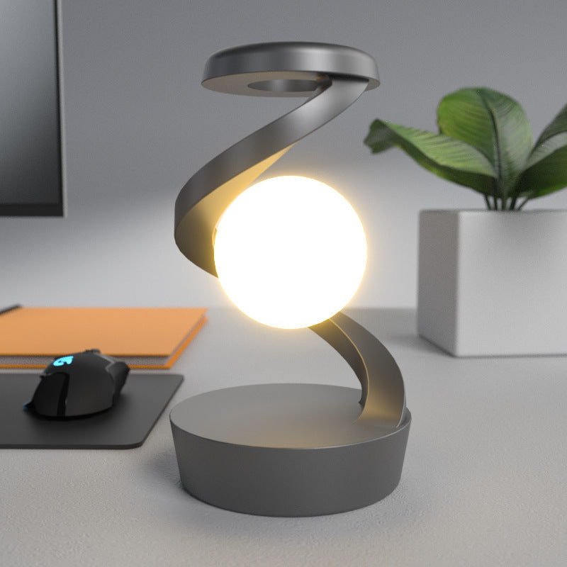 Rotating Moon Desk Lamp With Phone Wireless Charging Sensor Control