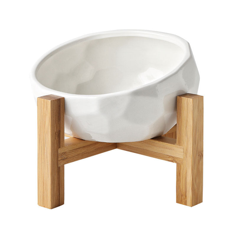 Pet bowl oblique mouth cat bowl