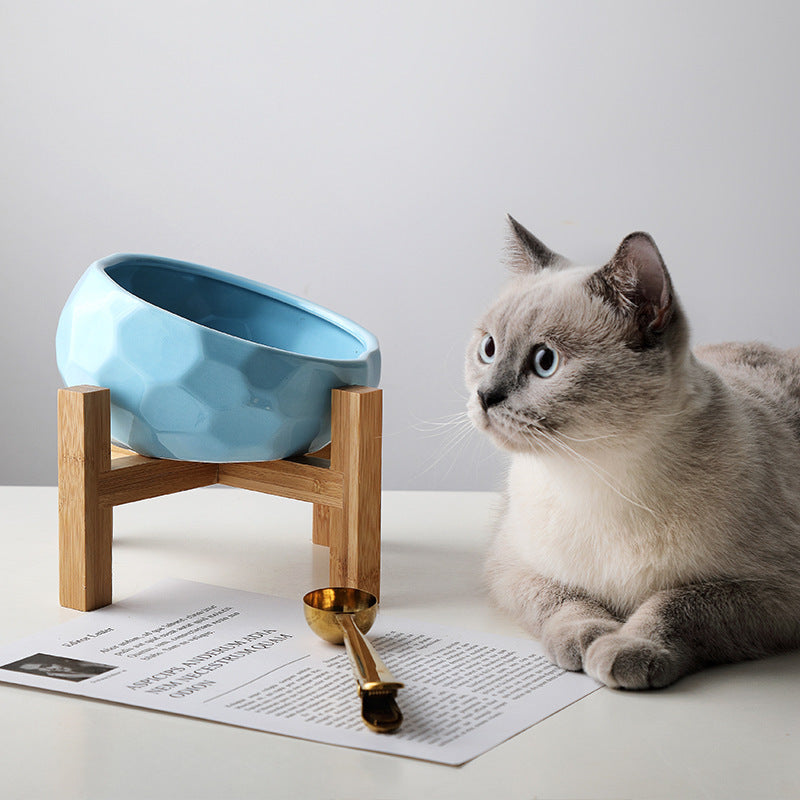 Pet bowl oblique mouth cat bowl