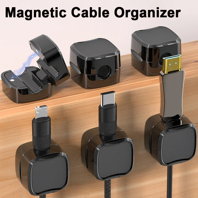 Magnetic Cable Clip Under Desk