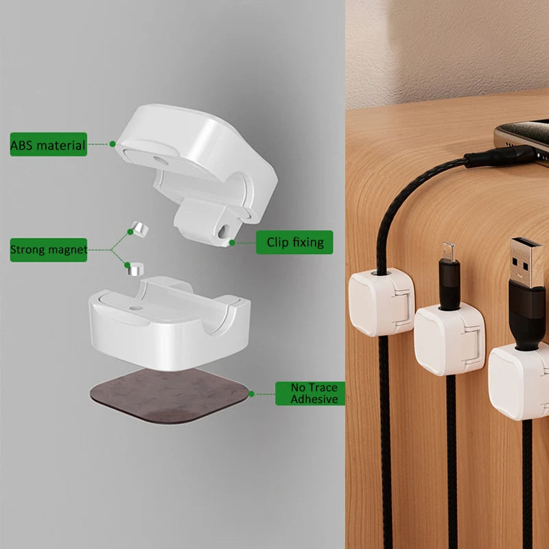 Magnetic Cable Clip Under Desk