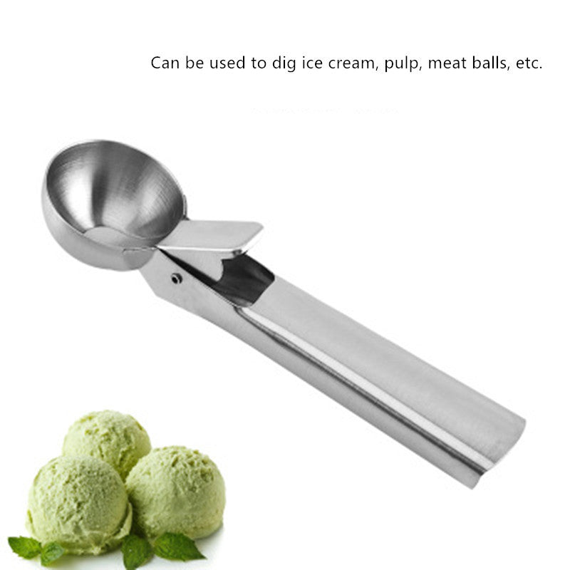 Ice Cream Scoops Stacks Stainless Steel Ice Cream Digger Non-Stick Fruit Ice Ball Maker